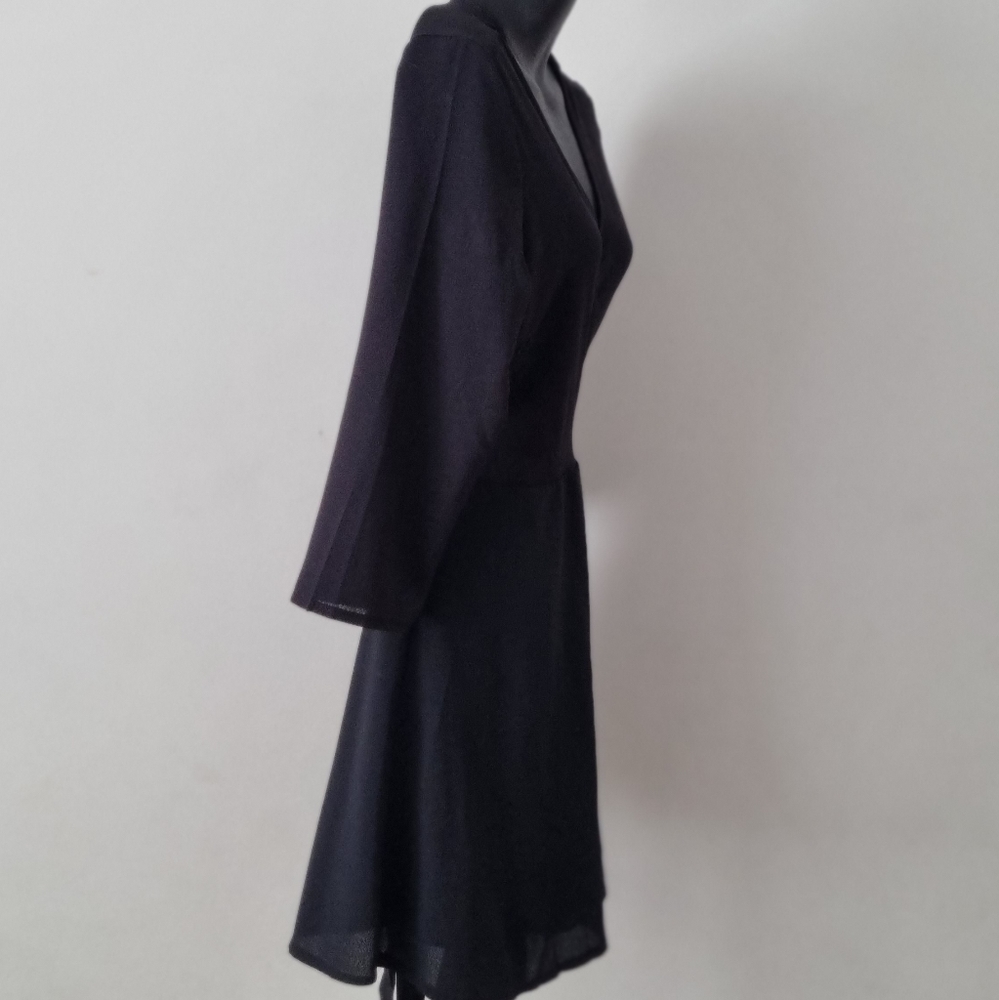 Black Wrap Mini Dress - Picture 4 of 7